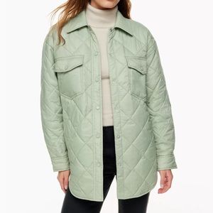 The Ganna Quilted Jacket in Silver Sage Green